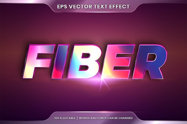  Text effect in 3d fiber words, font styles editable.