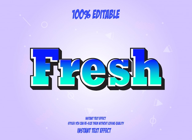 Text effect for cool futuristic effect, editable text Premium Vector