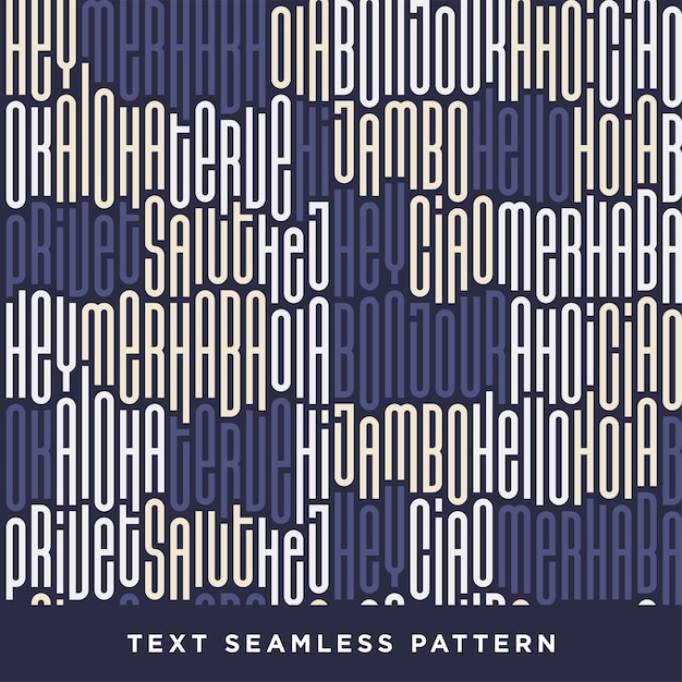 Text seamless pattern Premium Vector