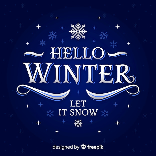 Free Vector | Text winter background