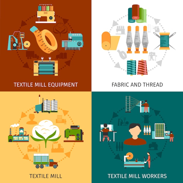 Textile mill vector images Vector Free Download