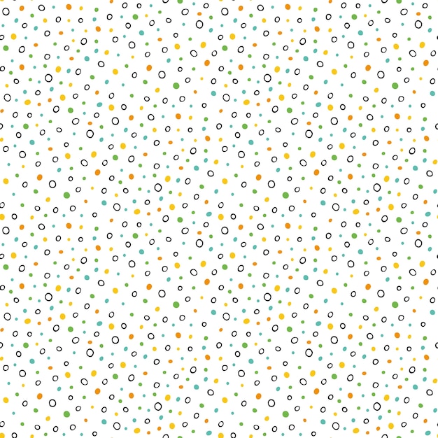 Textile polka dot pattern. birthday vector decoration. colorful fashion seamless Premium Vector