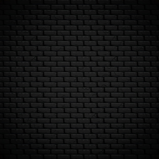 Textured background realistic dark bricklaying wall vector illustration Premium Vector