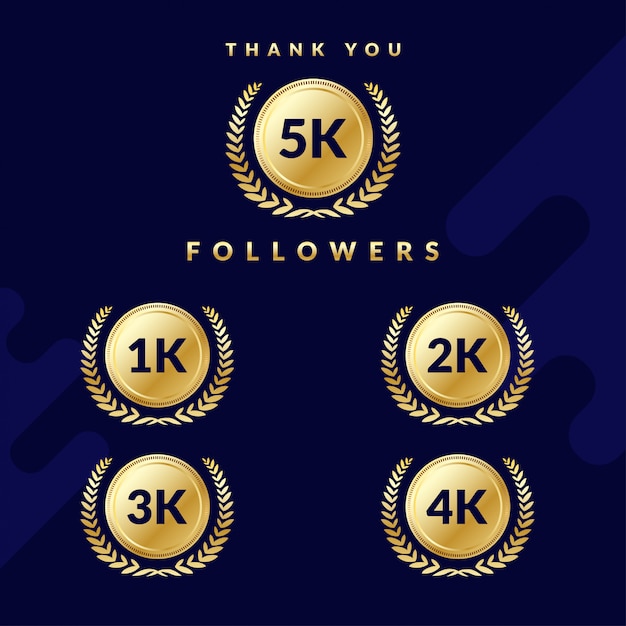 Download Free Thank You 5k Followers Set Of Badges For 1k 2k 3k Or 4k Use our free logo maker to create a logo and build your brand. Put your logo on business cards, promotional products, or your website for brand visibility.