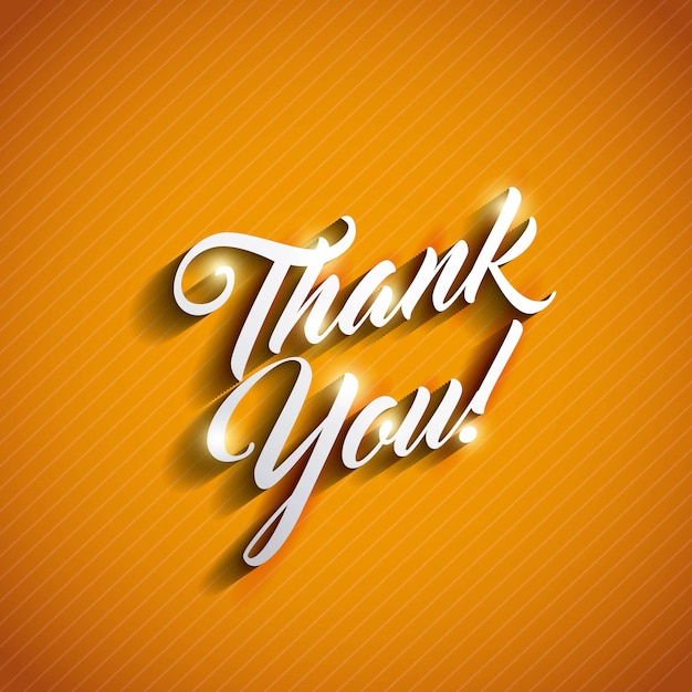 Thank You Card Design Premium Vector