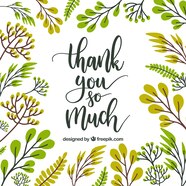 Free Vector Thank You Card Floral Design