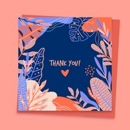 Thank You Card Template Free Vector