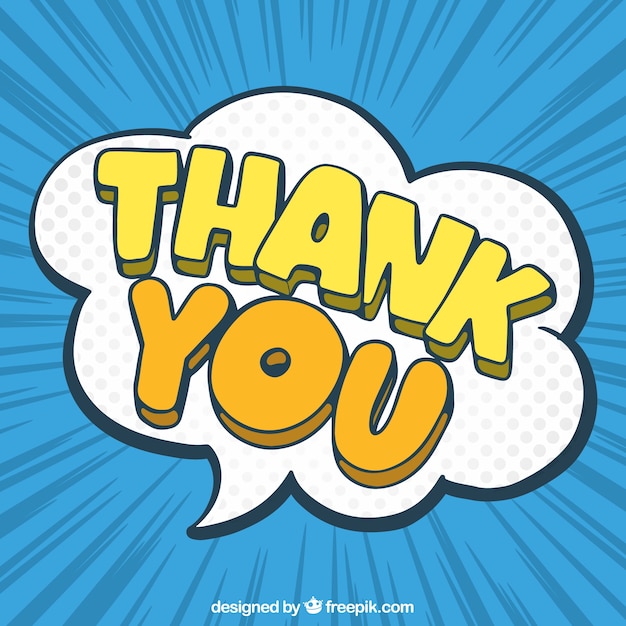 Thank you composition in comic style Vector | Free Download