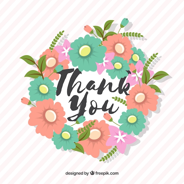 Thank You Card With Watercolor Floral Bouquet Vector Illustration Royalty Free Cliparts Vectors And Stock Illustration Image 21158224