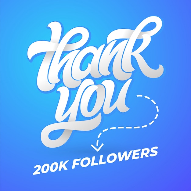 Premium Vector | Thank You Followers. Template For Social Media With ...