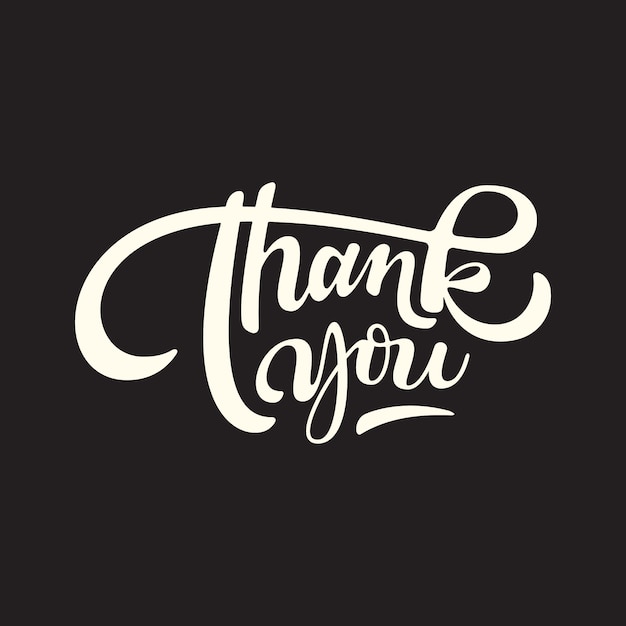 Premium Vector | Thank you hand lettering
