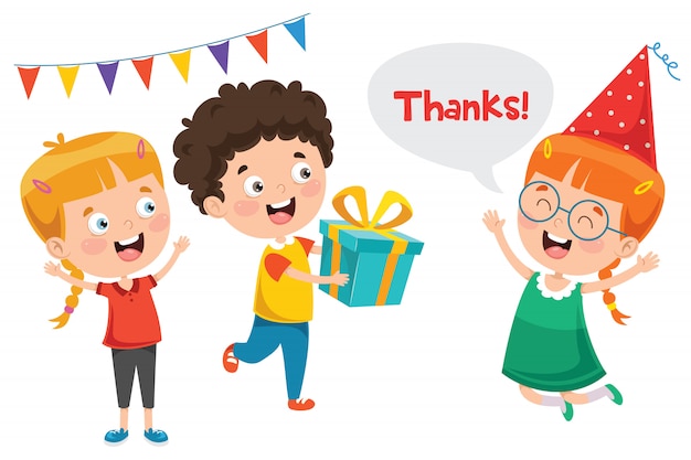 Premium Vector Thank You Illustration With Cartoon Characters
