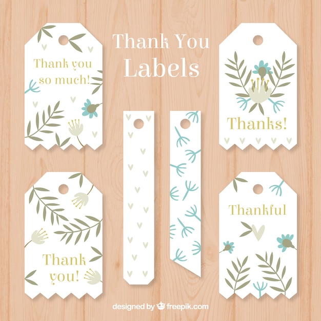 thank-you-labels-collection-free-vector