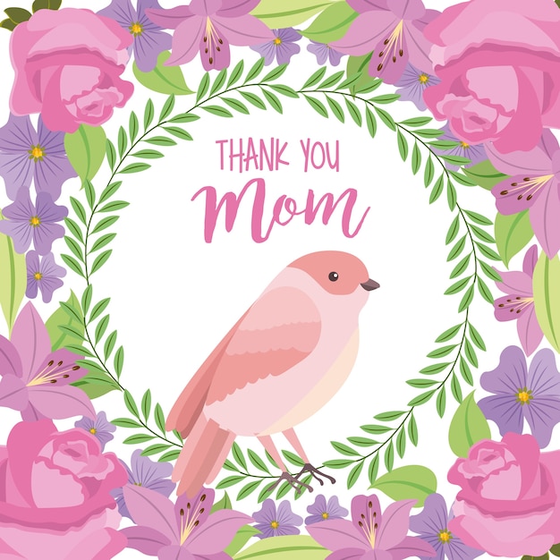 Premium Vector Thank You Mom Card