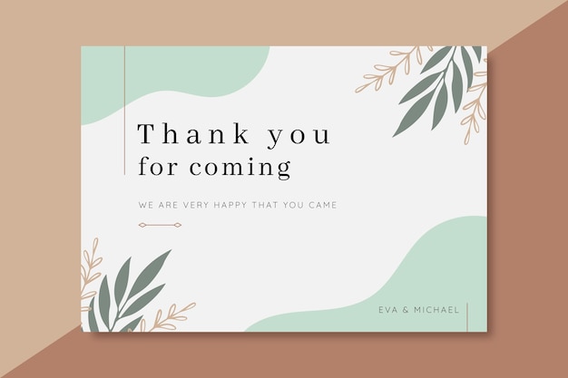 Download Free Vector | Thank you wedding card