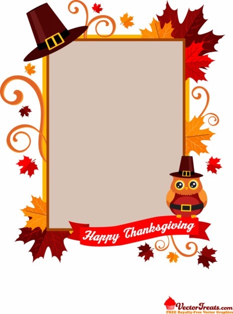 Thankful frame with ornaments Vector | Free Download