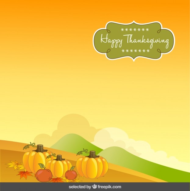 Thanksgiving background with pumpkin