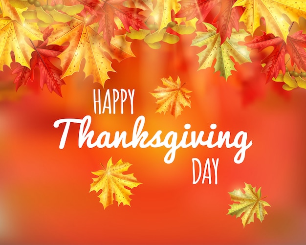 Free Vector Thanksgiving Day Greeting Card With Happy Thanksgiving Day