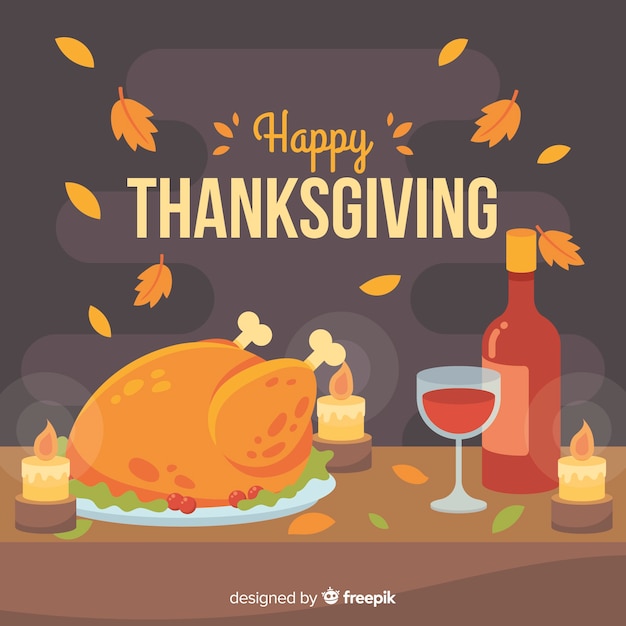 Free Vector | Thanksgiving day theme background concept