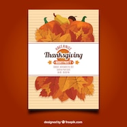 Free Vector Thanksgiving Flyer Template