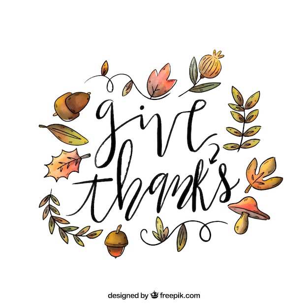 Thanksgiving lettering design