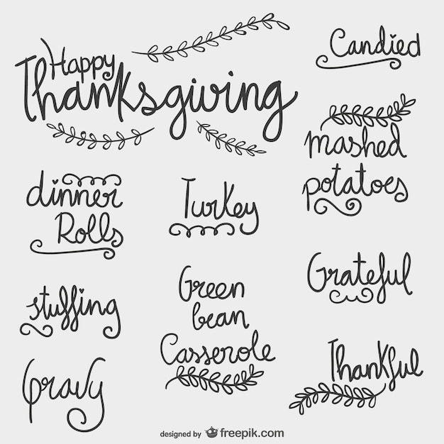 Thanksgiving lettering