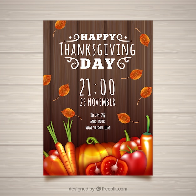 Thanksgiving party poster