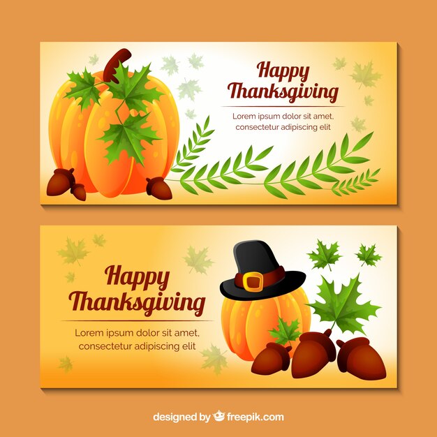 Thanksgiving pumpkin banners