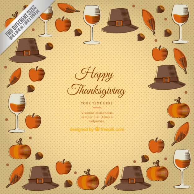 Free Vector Thanksgiving Template Background