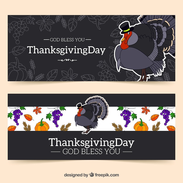 Thanksgiving turkey banners