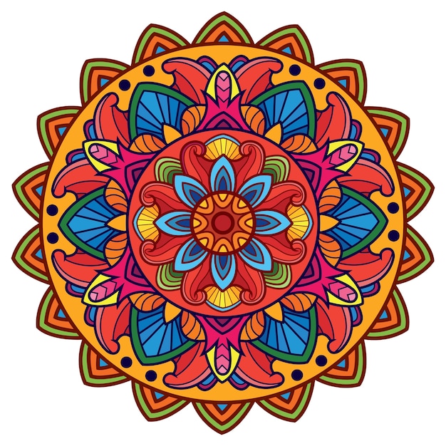 Download The beautiful and colorful Mandala Art Vector | Premium Download