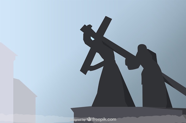 The Crucifixion black silhouettes