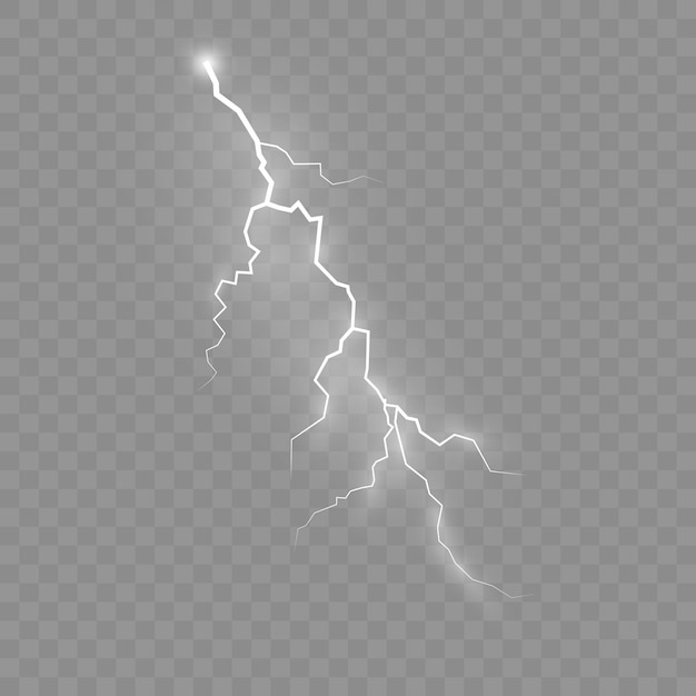 稲妻と照明の効果 ジッパーのセット 雷雨と稲妻 自然の強さや魔法のシンボル 光と輝き 抽象 電気と爆発 イラスト Eps 10 プレミアムベクター