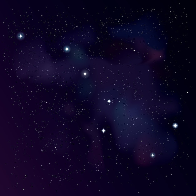 グレートベア星座 北斗七星の星座と星の背景 星空の壁紙 プロジェクトのおおぐま座のイラスト プレミアムベクター