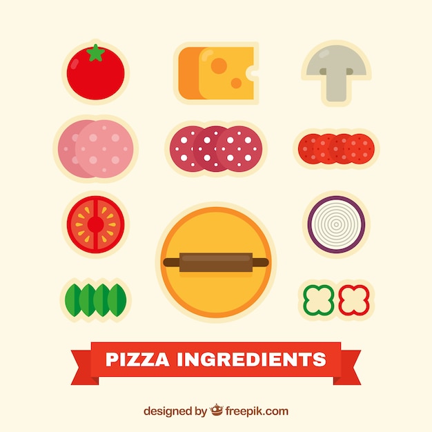 The ingredients for a delicious pizza