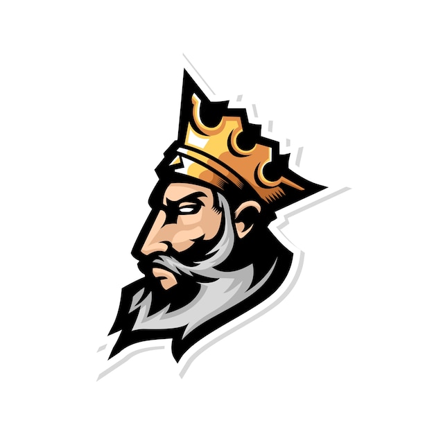 The king mascot logo artwork Vector | Premium Download