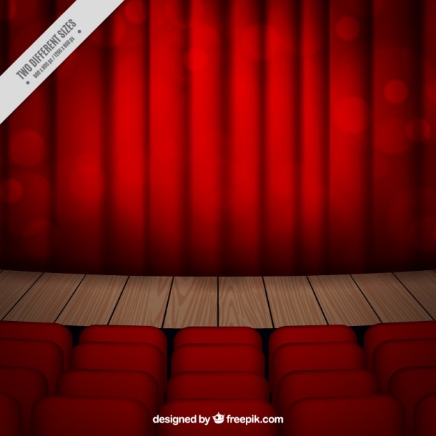 Free Vector | Theater stage background with bokeh effect