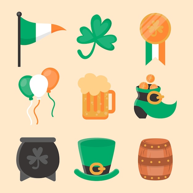 Free Vector | Thematic elements for st. patricks day