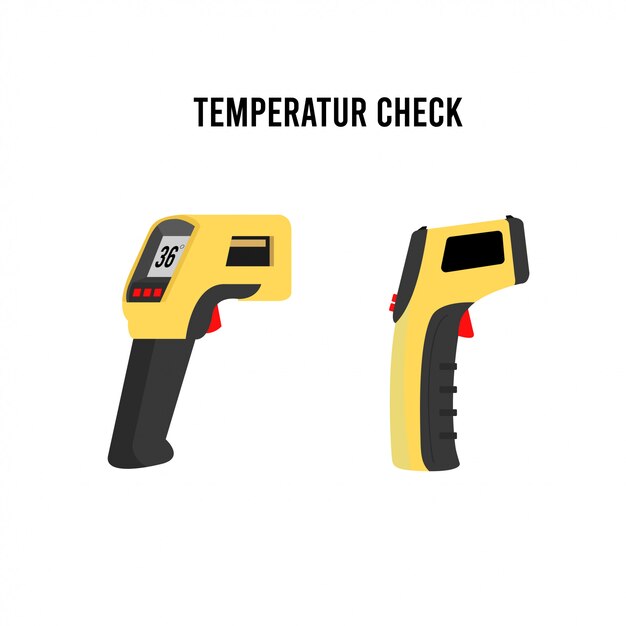 Premium Vector | Thermal scanner is scanning the body