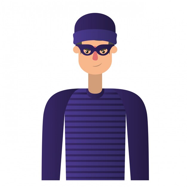 Premium Vector Thief Man Avatar Character