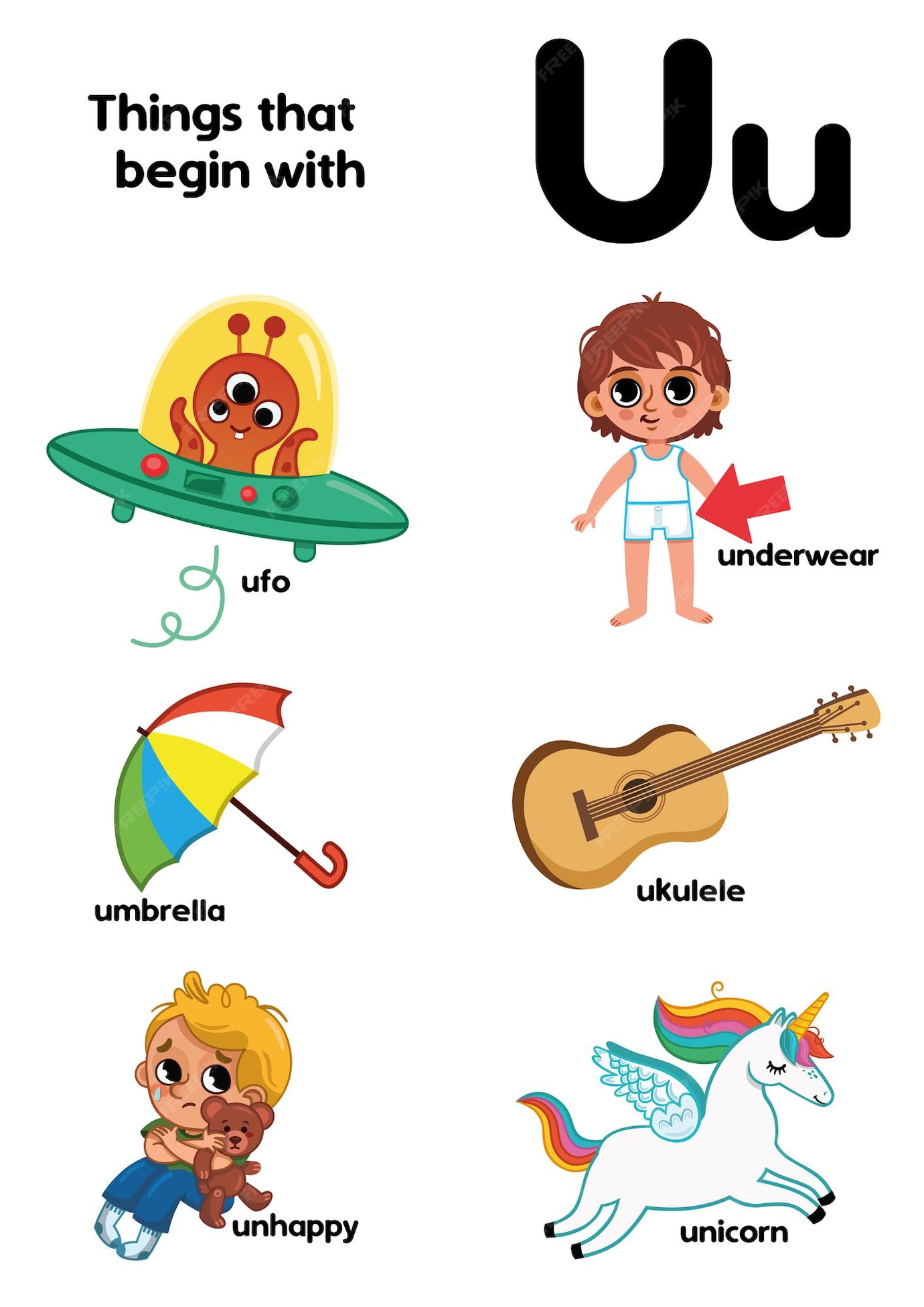 premium-vector-things-that-start-with-the-letter-u-educational-vector