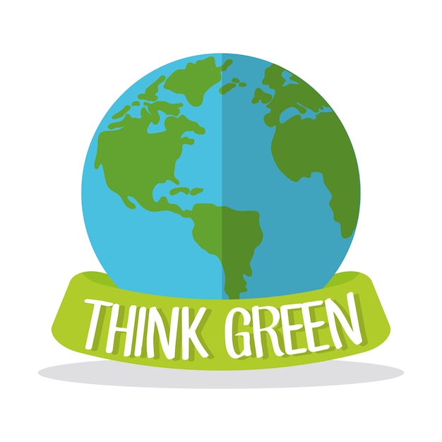 Download Free Think Green Globe World Premium Vector Use our free logo maker to create a logo and build your brand. Put your logo on business cards, promotional products, or your website for brand visibility.