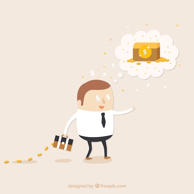 Thinking in money illustration