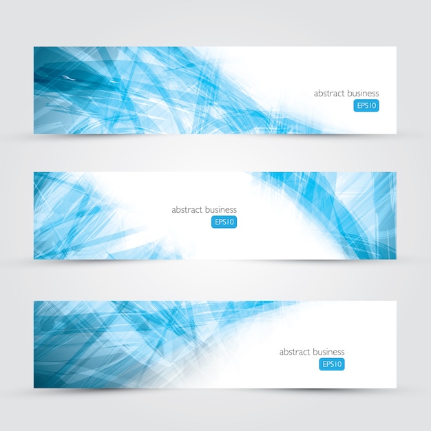 Premium Vector | Three abstract business banner backgrounds vector