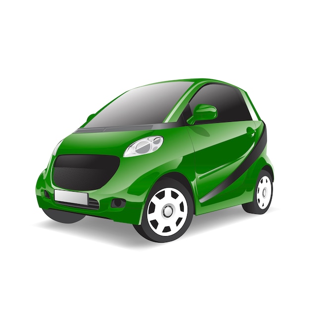 Premium Vector | Three dimensional image of green car isolated on white ...