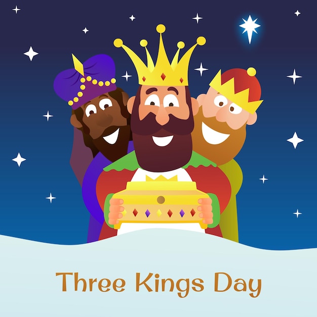 Premium Vector | Three kings day