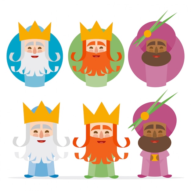 The Three Kings Of Orient On A White Background Vector 