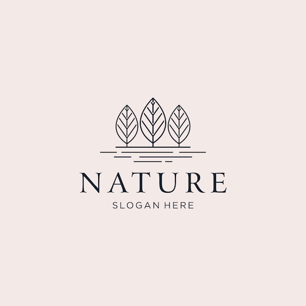 Premium Vector | Three trees nature logo