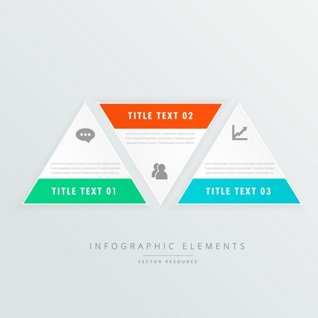 infographic show three colors in one shape