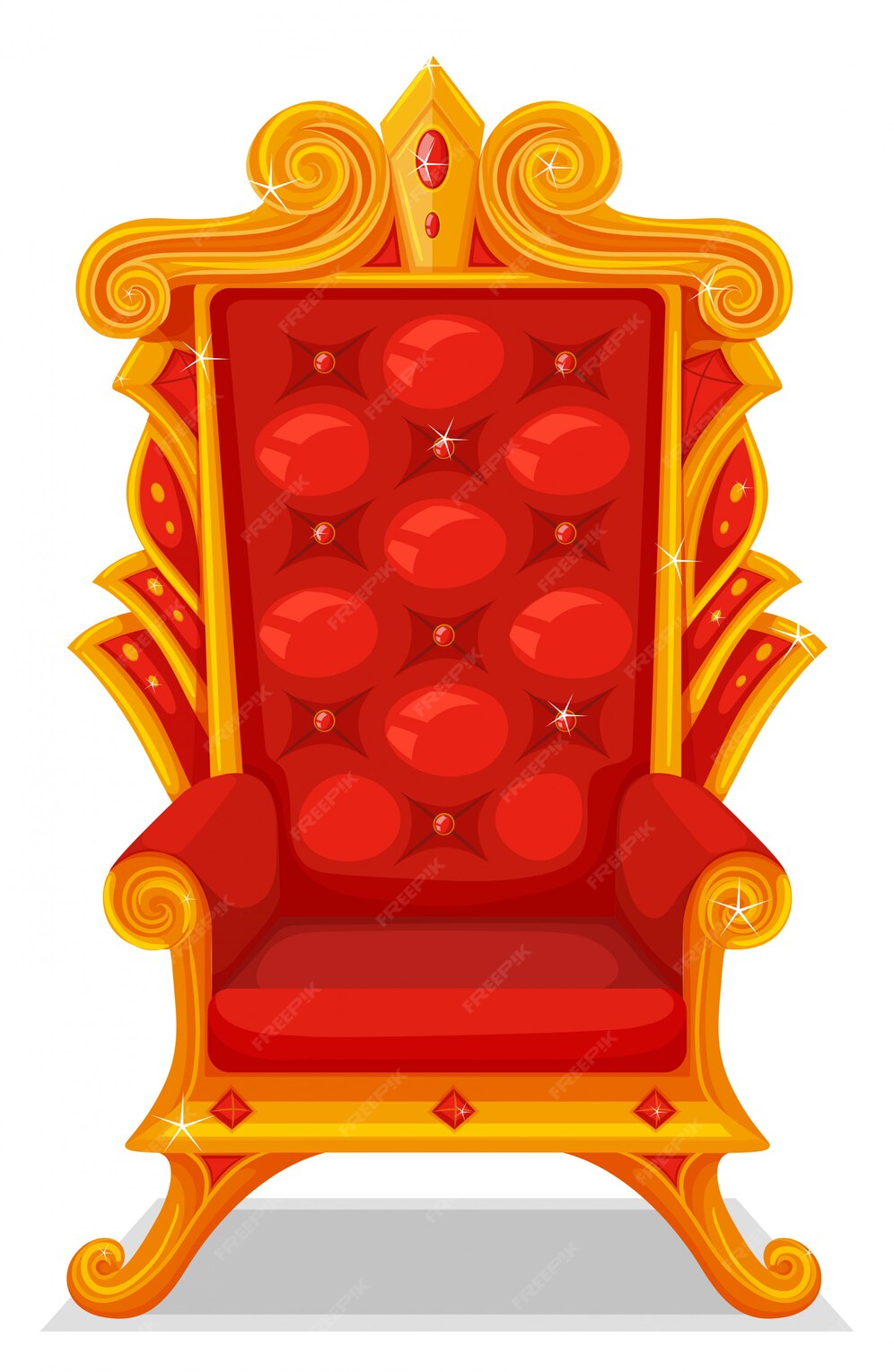 Premium Vector | Throne made of gold